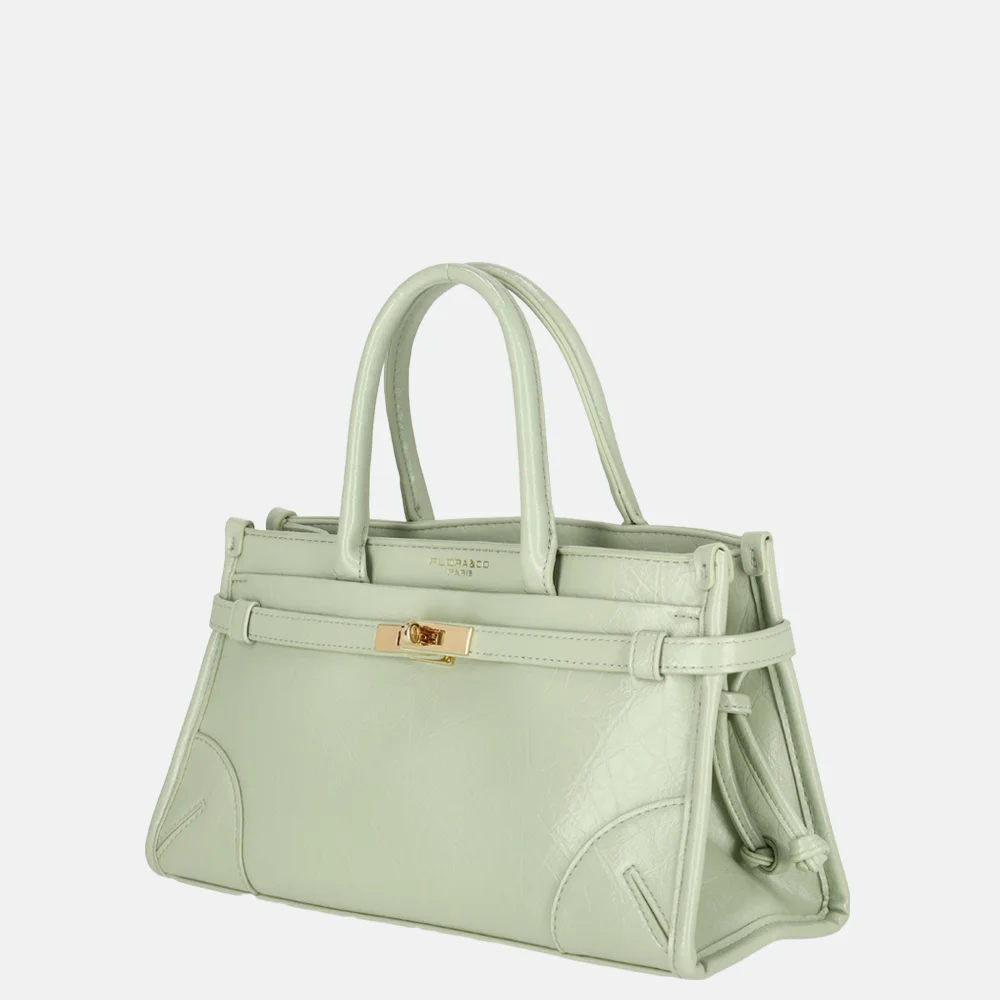 Flora & Co handtas lak vert clair bij Duifhuizen