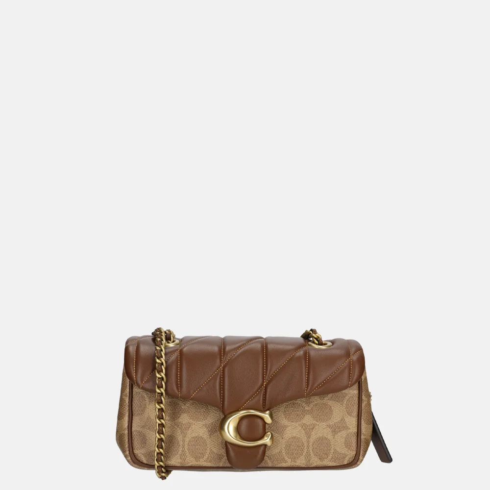 Coach Tabby Quilted schoudertas 20' tan brown bij Duifhuizen