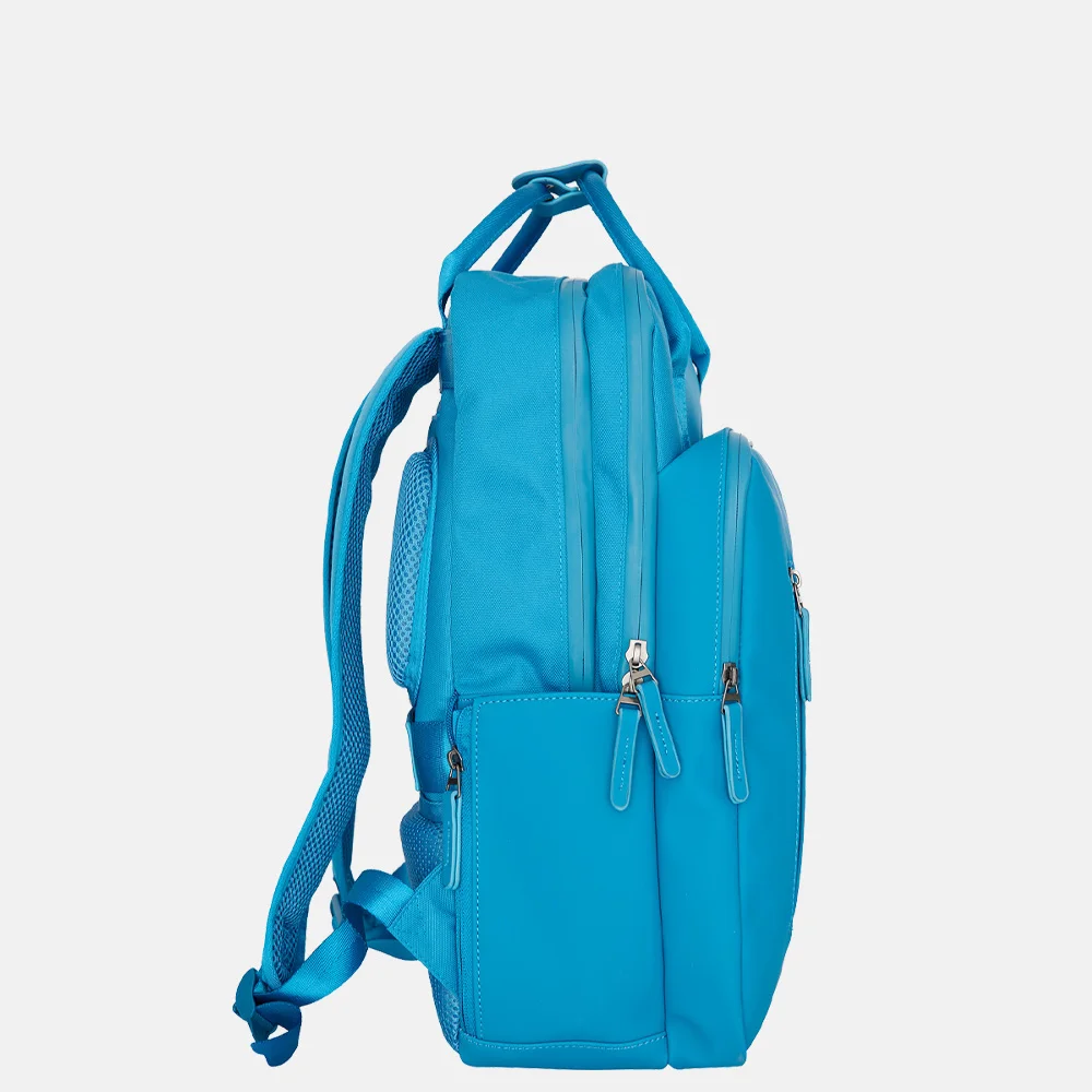 New Rebels Bruce laptoprugzak 15 inch turquoise bij Duifhuizen