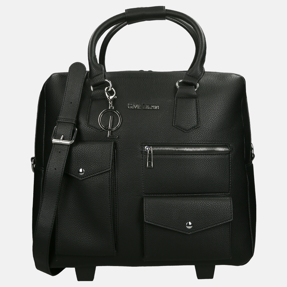 Olivia Lauren Onyx business trolley 15.6 inch zwart bij Duifhuizen