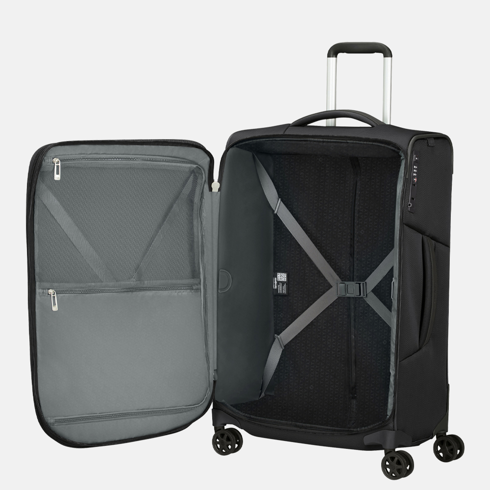 Samsonite Respark koffer 67 cm ozone black bij Duifhuizen