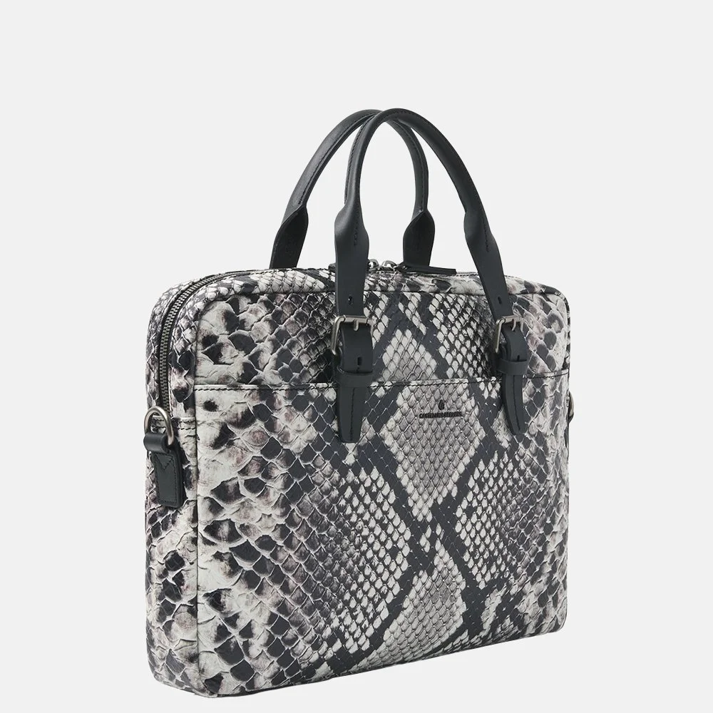 Castelijn en Beerens Verona Python limited edition laptoptas 15.6 inch python bij Duifhuizen