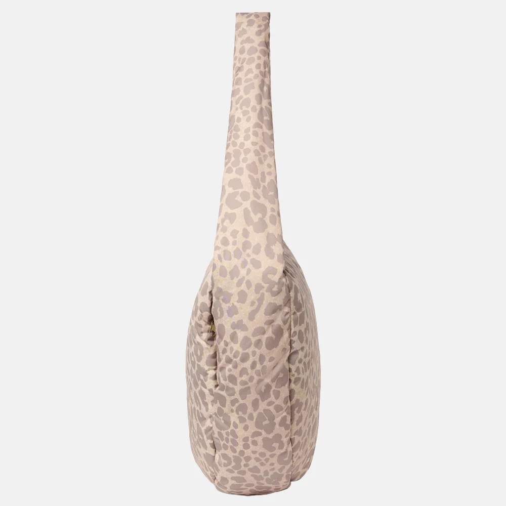 Studio Noos Puffy crossbody tas beige leopard bij Duifhuizen