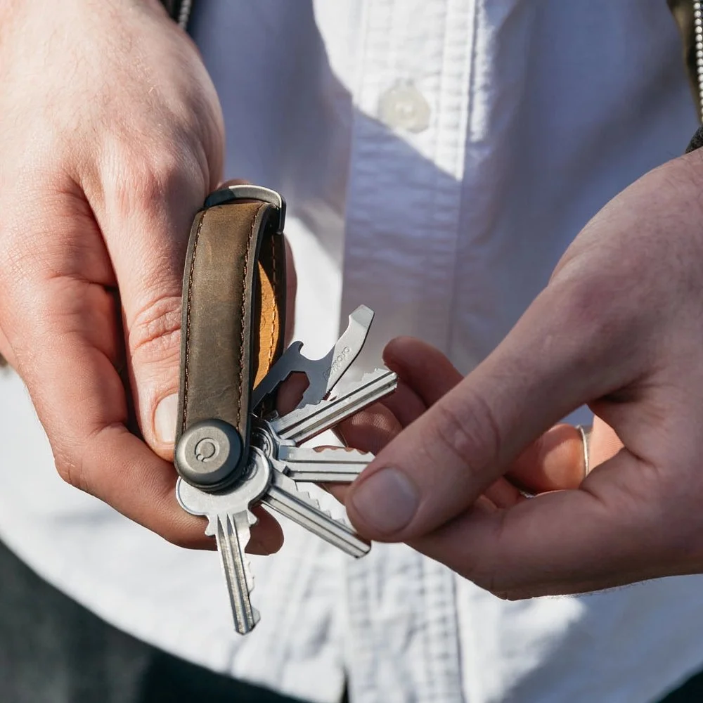 Orbitkey Key Organizer 2.0 Crazy Horse oak brown/brown bij Duifhuizen