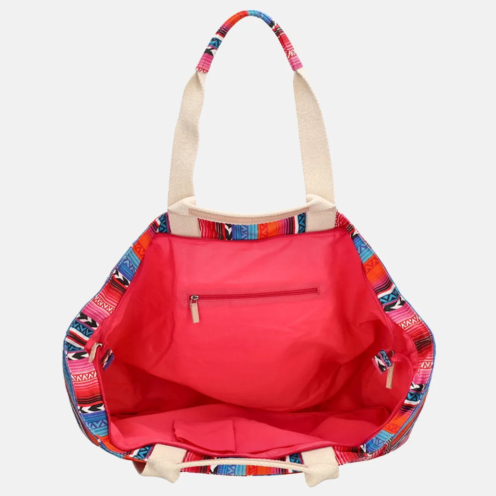 Zebra Trends strandtas multi fuchsia bij Duifhuizen