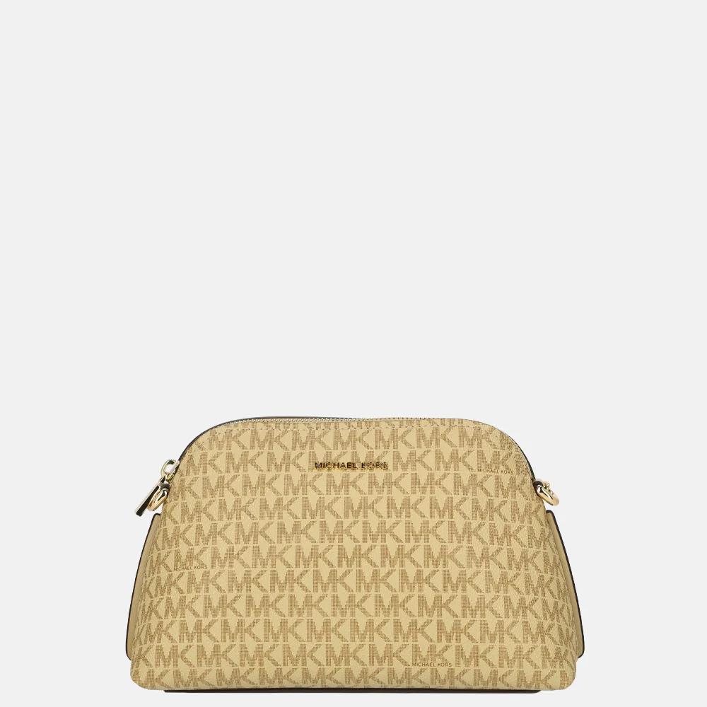 Michael Kors Freddie dome crossbody tas S khaki bij Duifhuizen