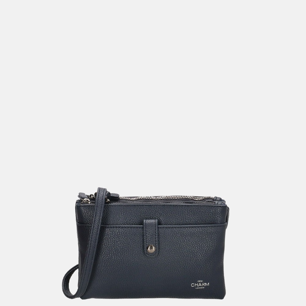 Charm London Stratford crossbody tas blue bij Duifhuizen