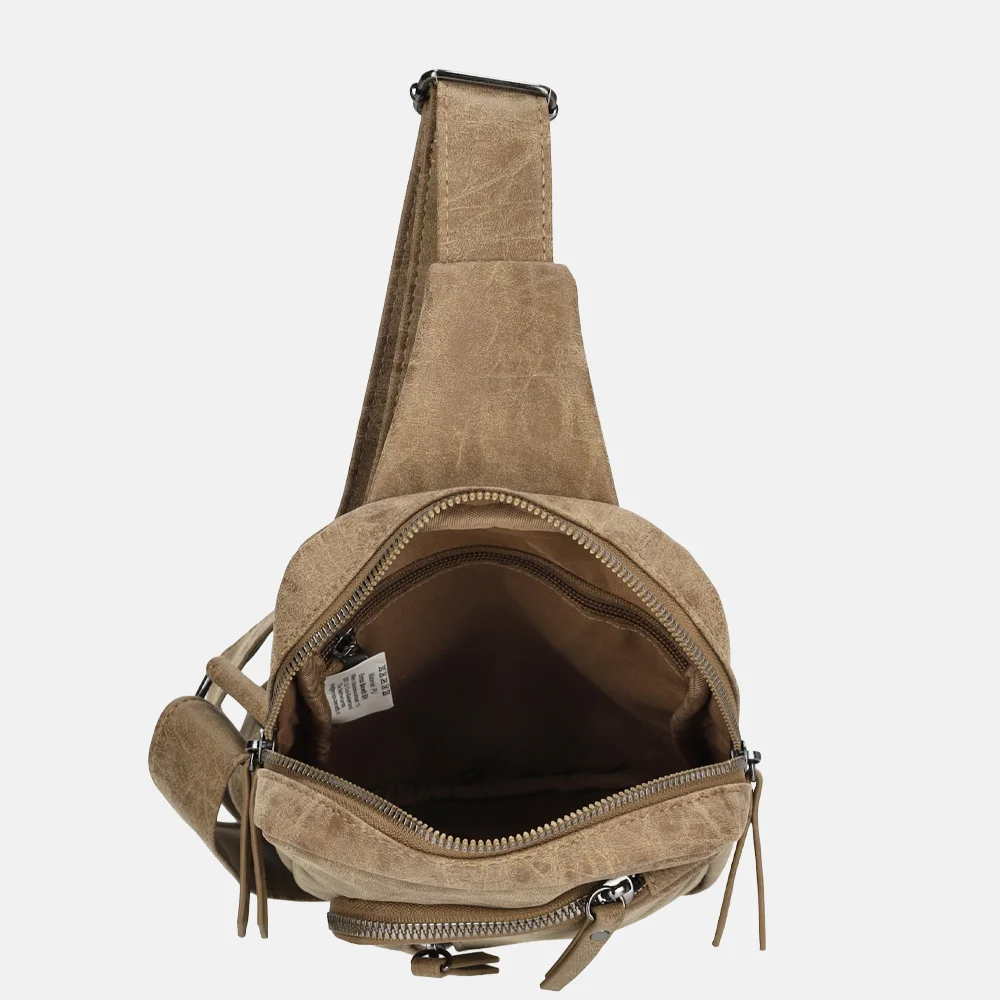 Enrico Benetti Zoe crossbody tas camel bij Duifhuizen