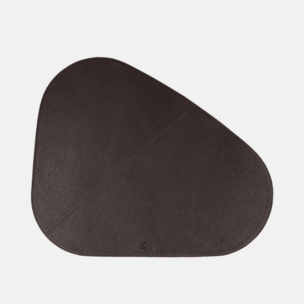 Chamada leren placemats organisch effen (2 stuks) donkerbruin