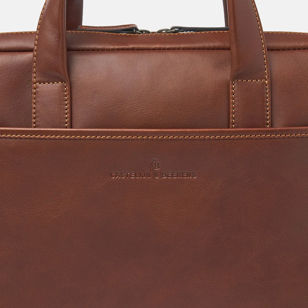 Castelijn en Beerens laptoptas 16.6 inch lichtbruin bij Duifhuizen