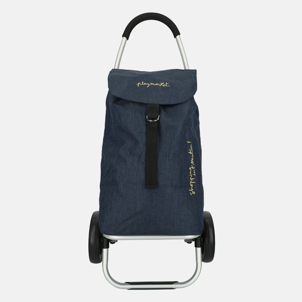 Playmarket Go Two compact boodschappentrolley jeans