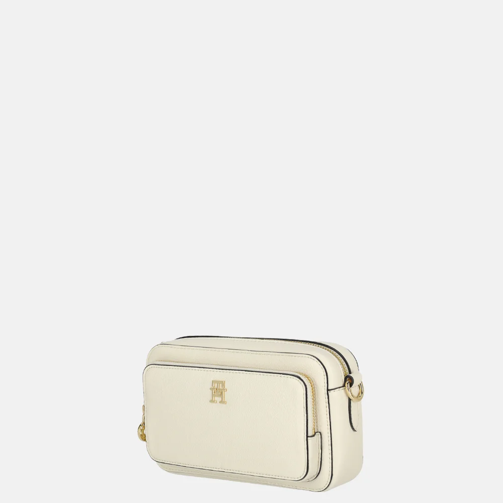 Tommy Hilfiger Icon camera crossbody tas soft cream bij Duifhuizen