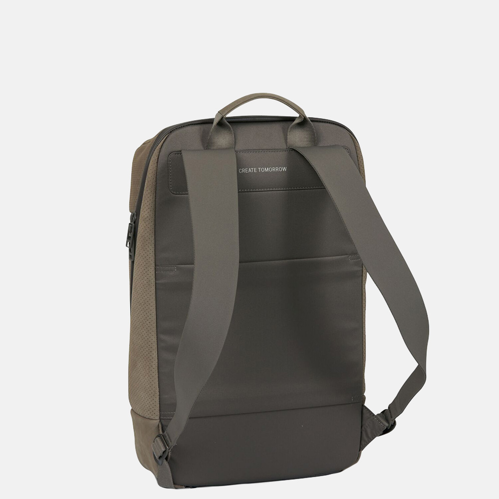 Salzen Savvy Leather rugzak 15.6 inch weims taupe bij Duifhuizen