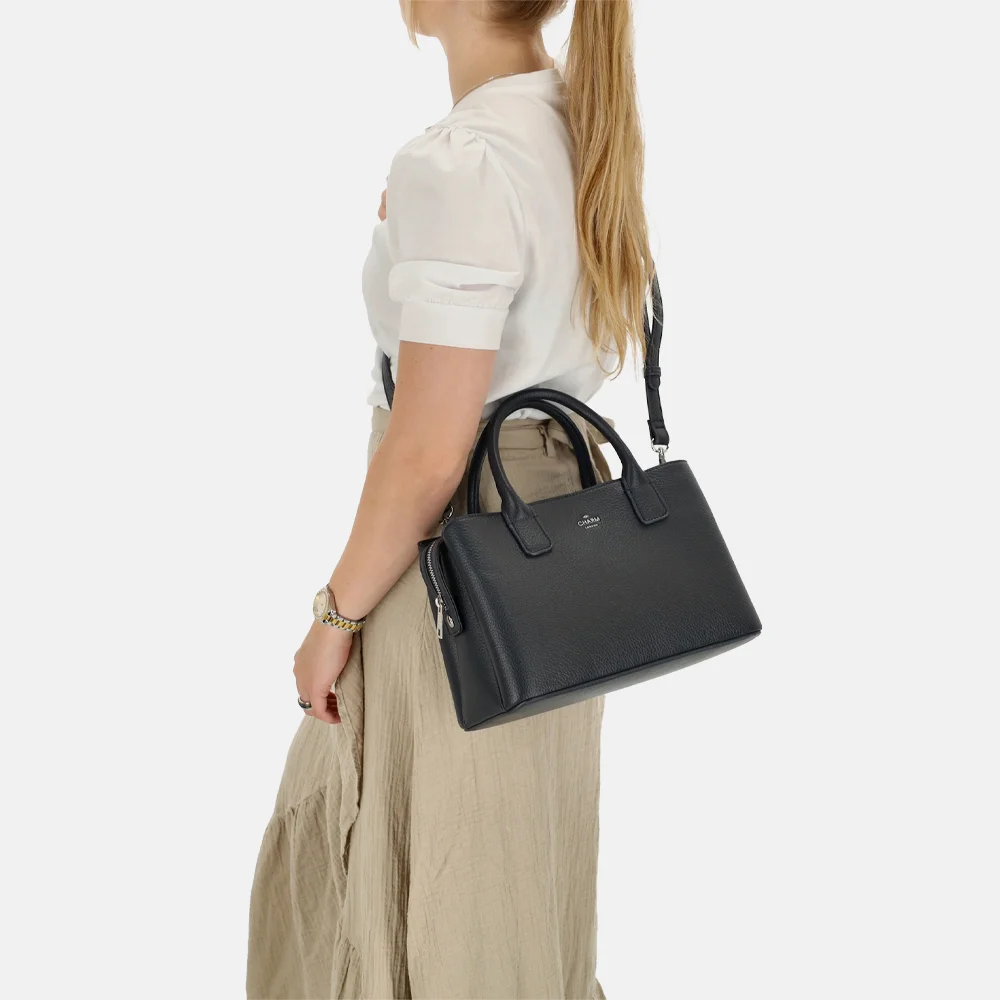 Charm London Muggiano handtas M navy bij Duifhuizen