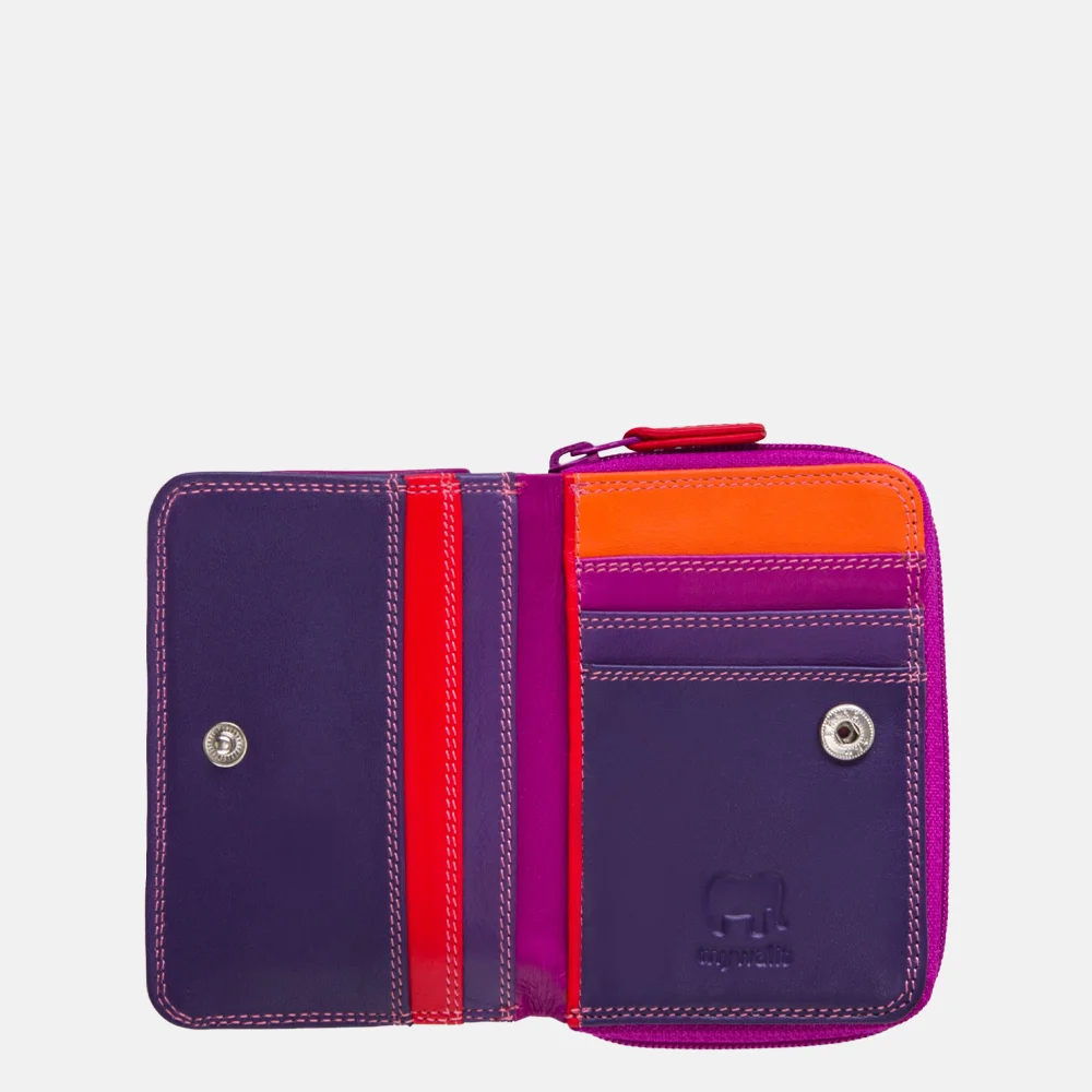 Mywalit Zip around portemonnee small sangria multi bij Duifhuizen