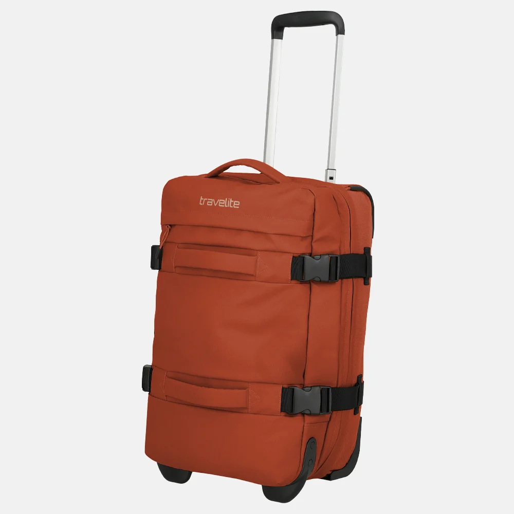 Travelite Bolonia wieltas S 53cm orange bij Duifhuizen