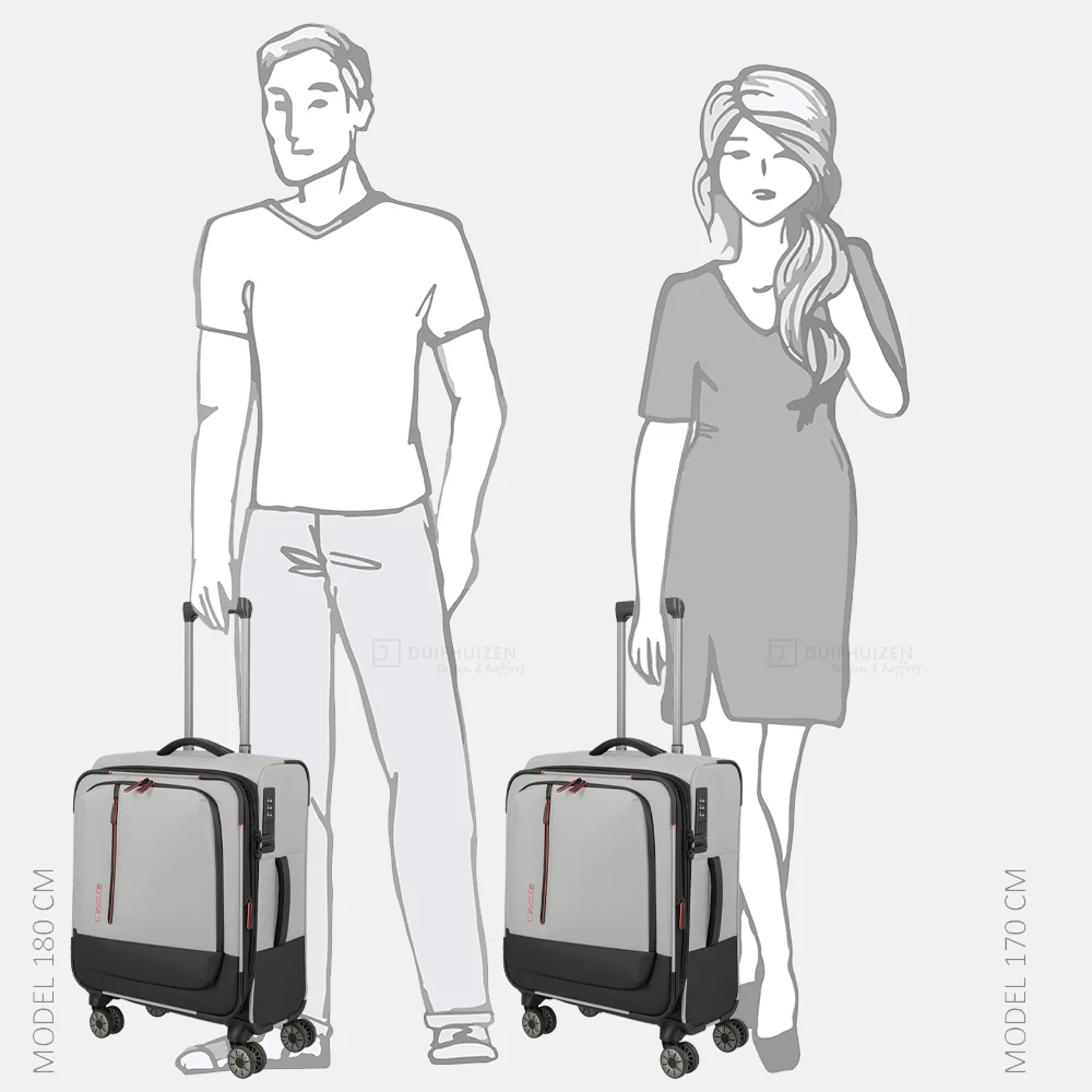 Travelite Crosslite 5.0 handbagage koffer 55 cm beige bij Duifhuizen