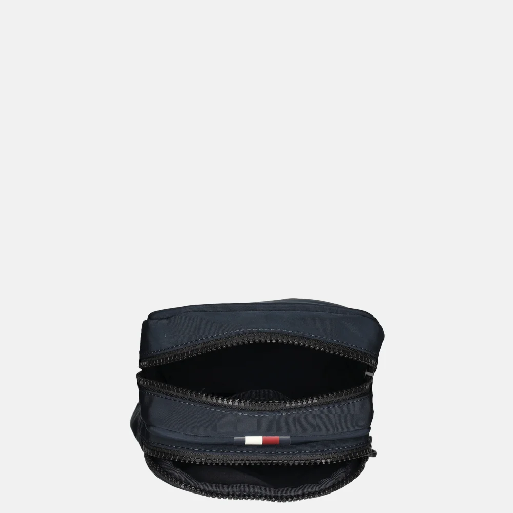 Tommy Hilfiger skyline stripe mini reporter schoudertas space blue bij Duifhuizen