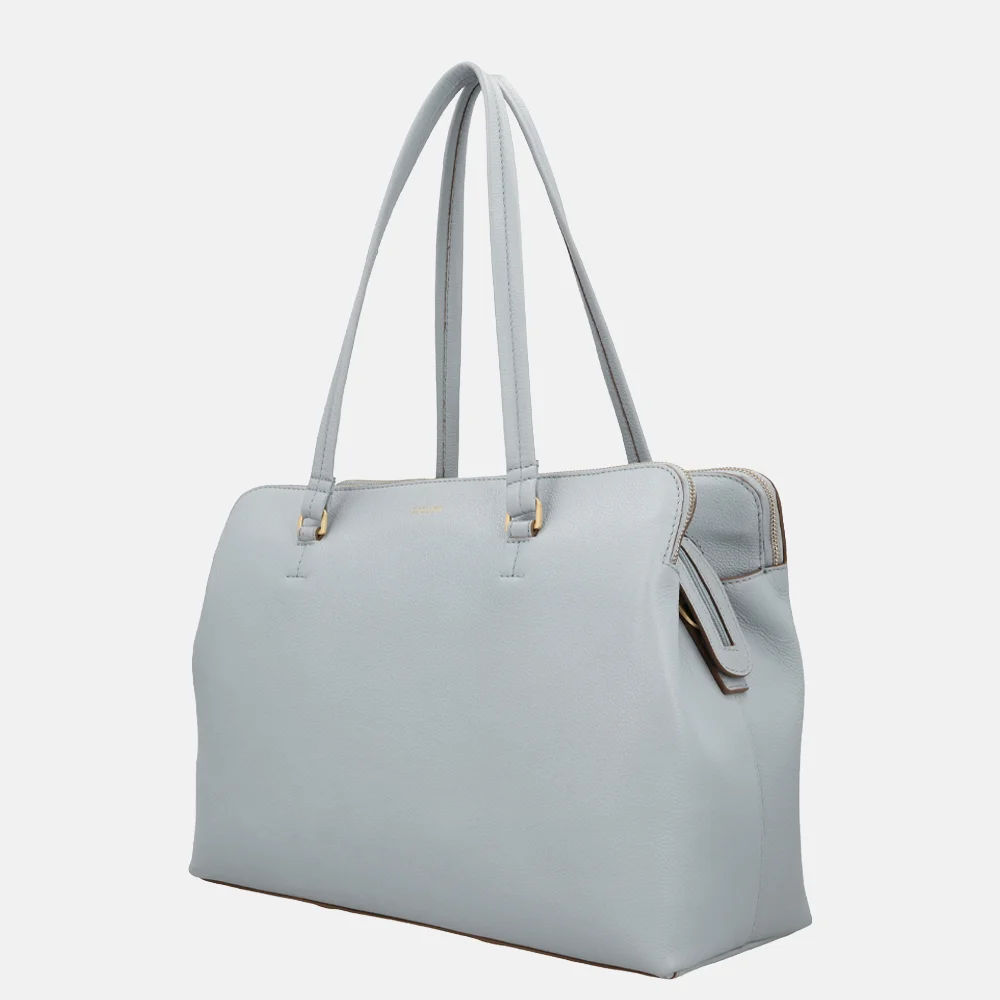 Loulou Essentiels Olivia shopper 15.6 inch blue aura bij Duifhuizen