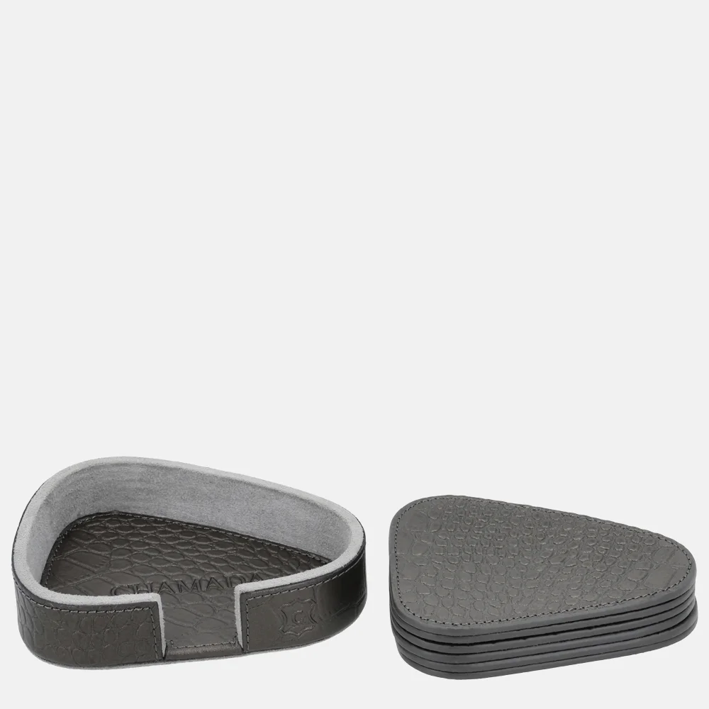 Chamada leren onderzetters croco organisch gun bij Duifhuizen