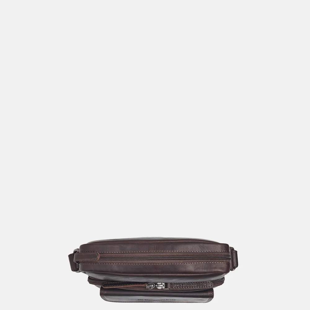 Chesterfield Montira schoudertas M dark brown bij Duifhuizen