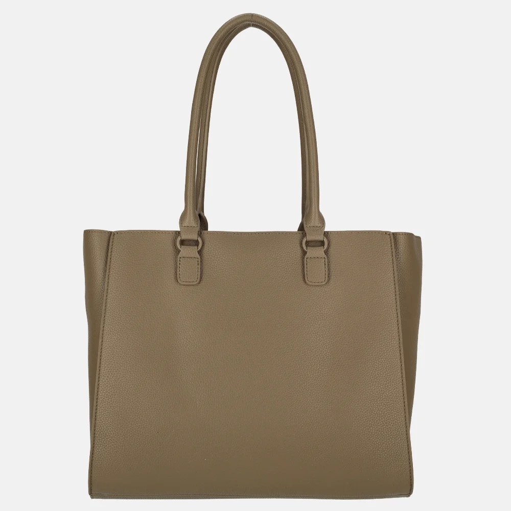Laurent David Dorine shopper khaki/geel bij Duifhuizen