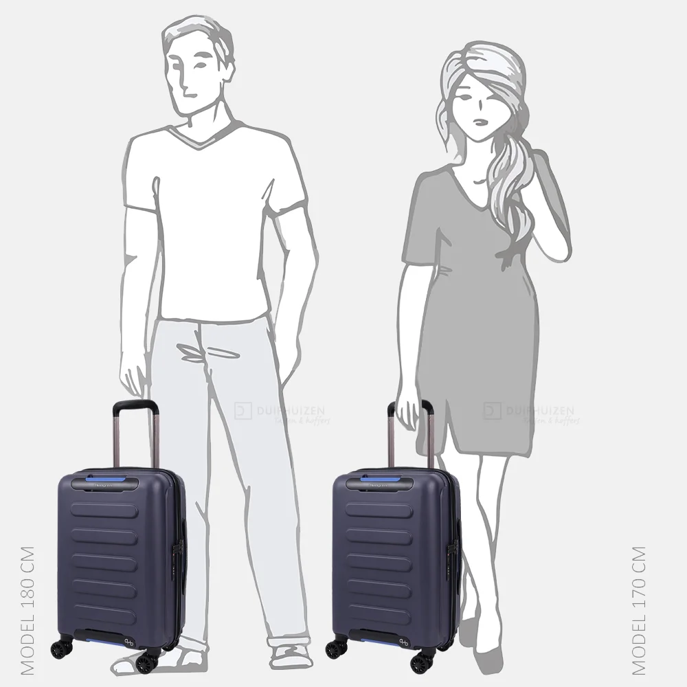 Hedgren Comby spinner handbagage koffer 55 cm peacoat blue bij Duifhuizen