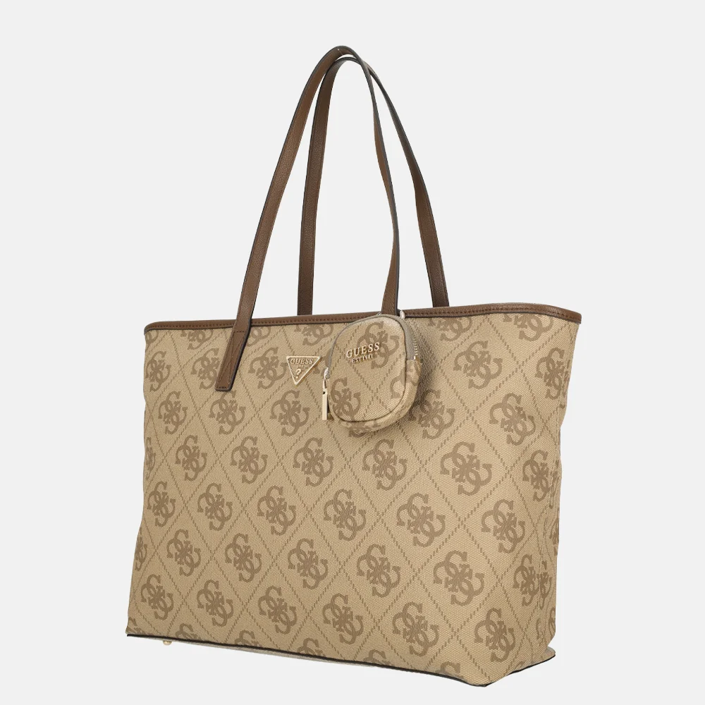 Guess Power play shopper L latte logo/brown bij Duifhuizen