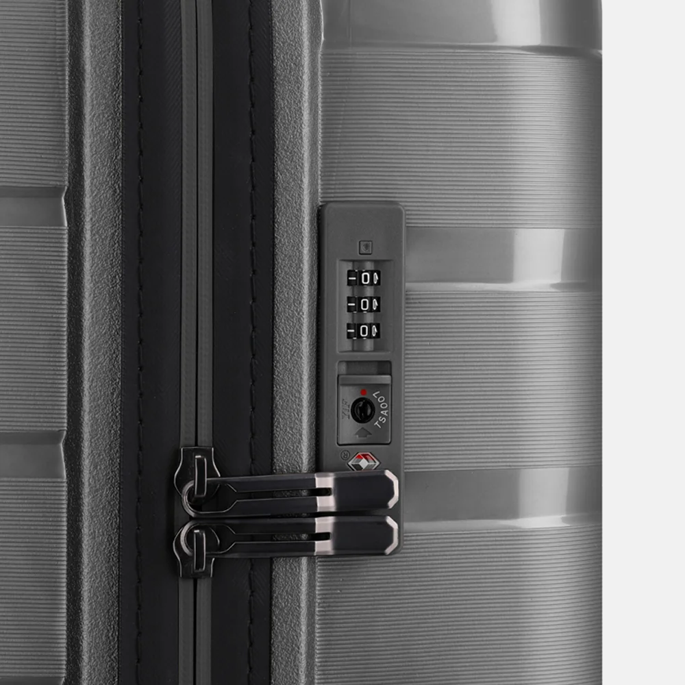 Travelite Air Base handbagage koffer slim 55 cm antraciet bij Duifhuizen