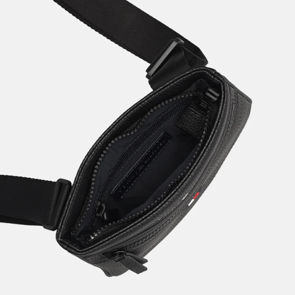Tommy Hilfiger Essential PU mini crossbody tas black bij Duifhuizen