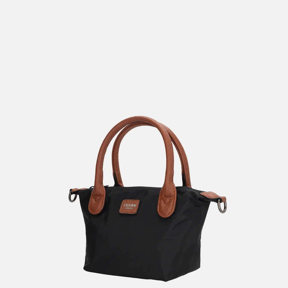 Charm London Buckingham handtas XS zwart bij Duifhuizen