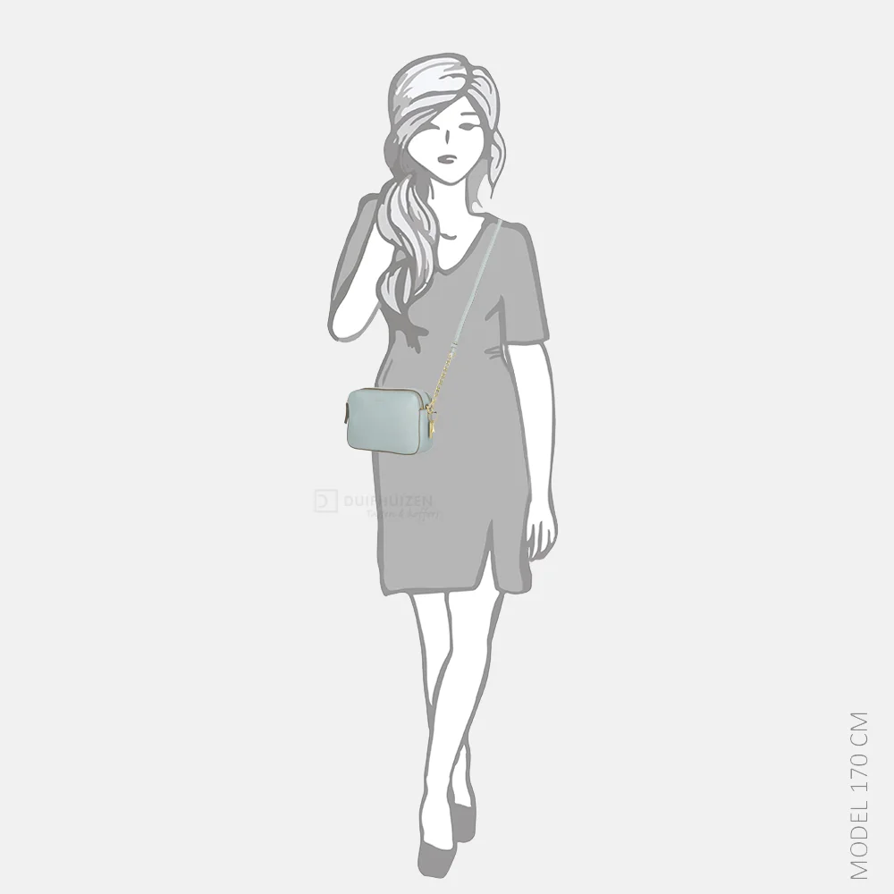 Loulou Essentiels Zoe crossbody tas blue aura bij Duifhuizen