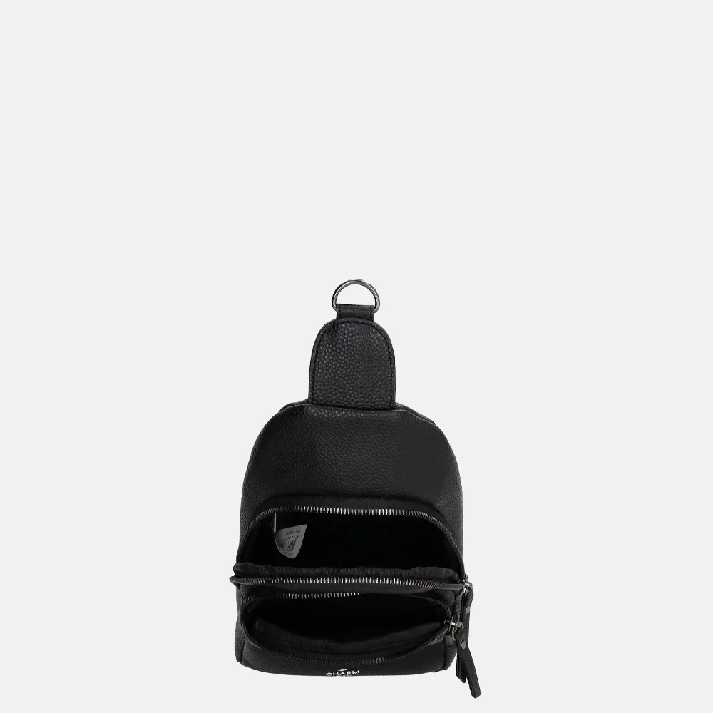 Charm London crossbody tas black bij Duifhuizen