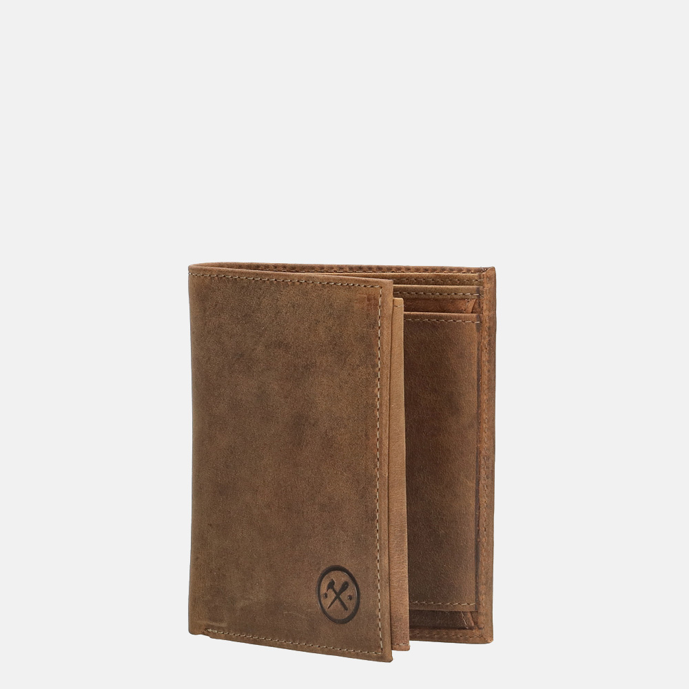 Hide & Stitches Idaho billfold brown bij Duifhuizen