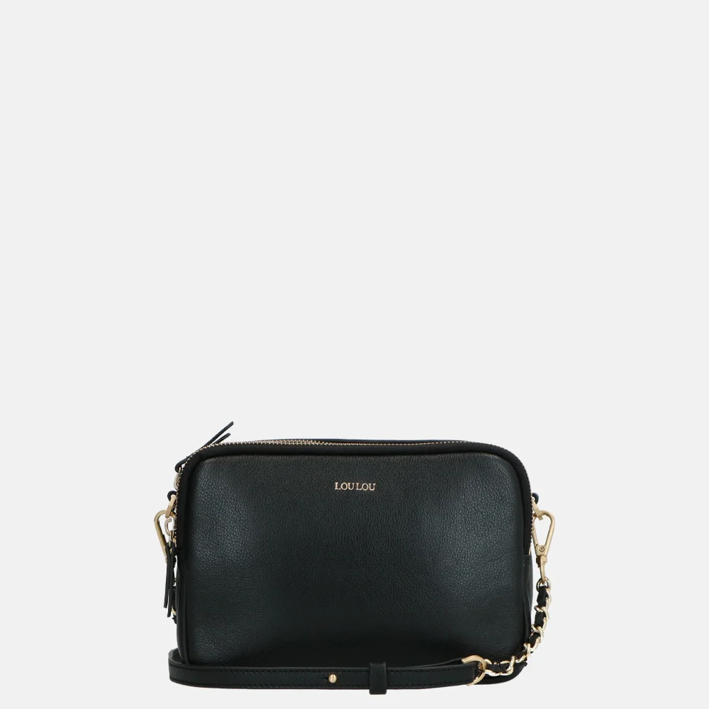 Loulou Essentiels Emilie crossbody tas black bij Duifhuizen