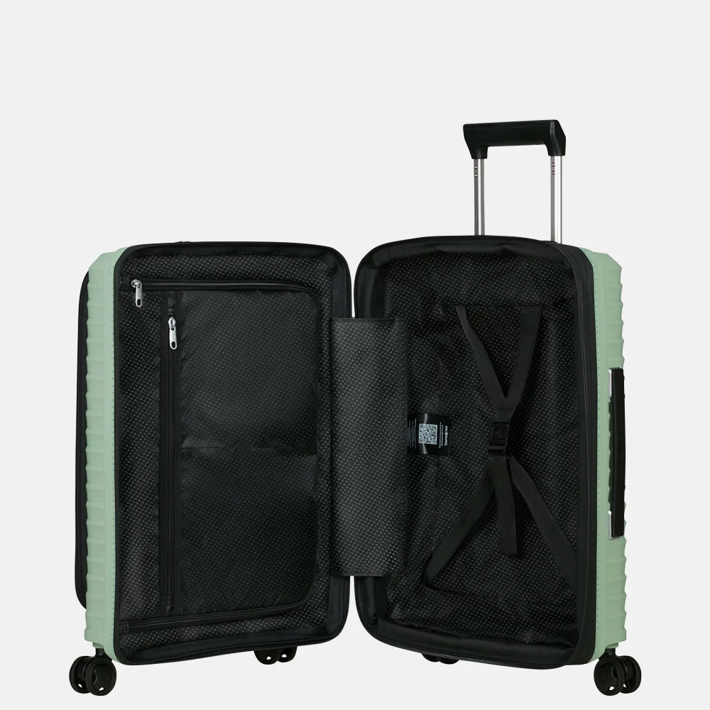 Samsonite Upscape Frontpocket handbagage koffer 55 cm soft sage bij Duifhuizen