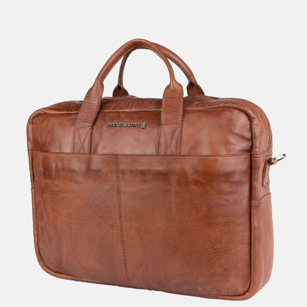 Legend Chris laptoptas 15 inch tan bij Duifhuizen