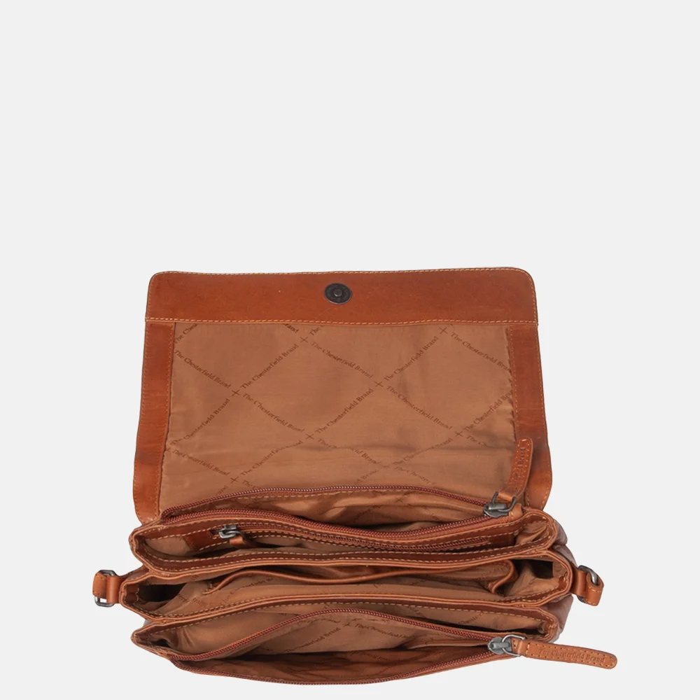 Chesterfield Laverton crossbody tas cognac bij Duifhuizen