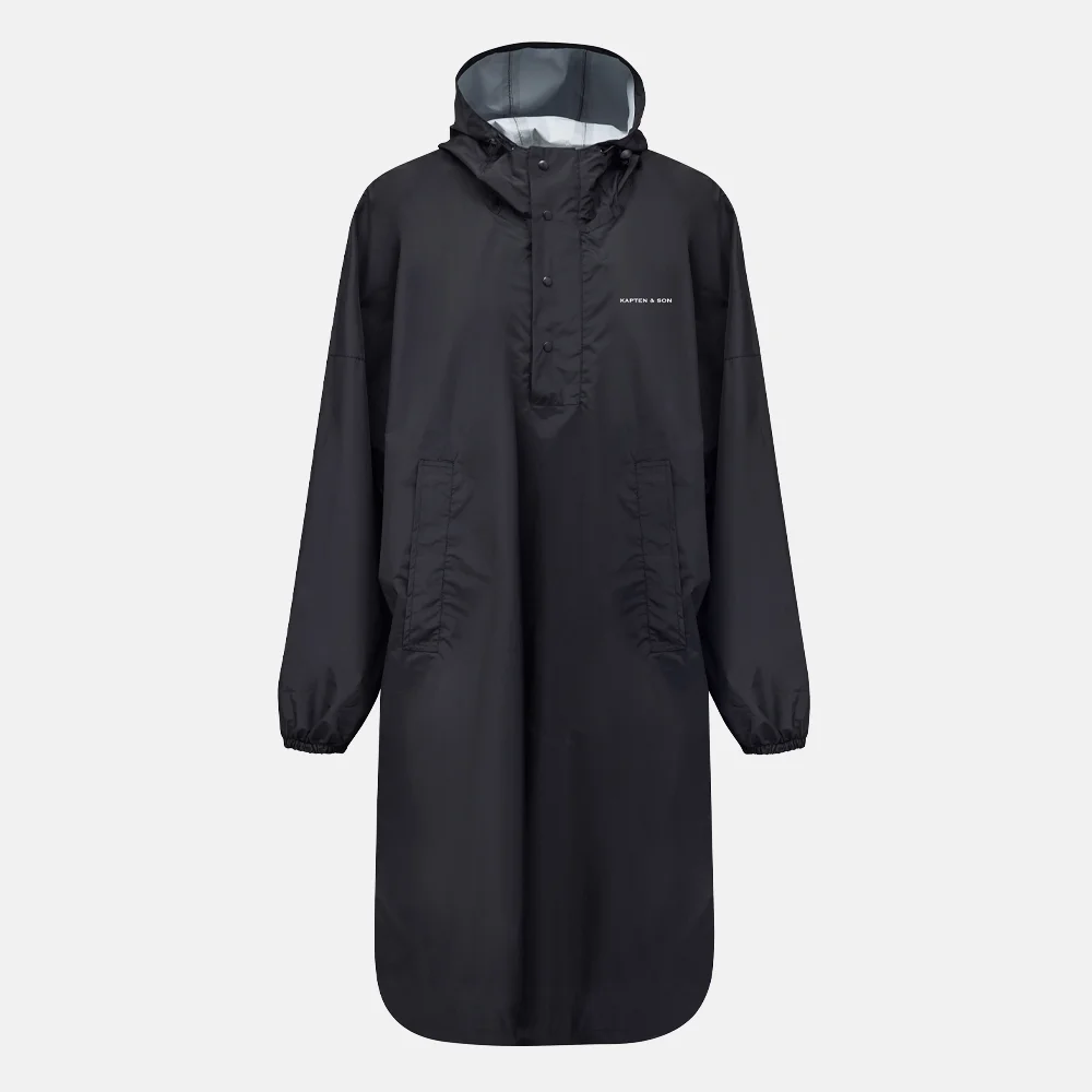 Kapten & Son regenjas/poncho all black