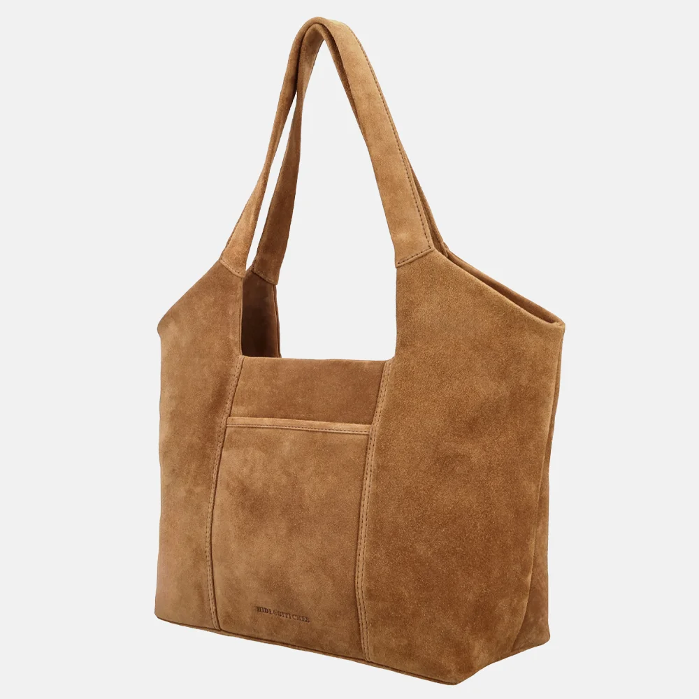 Hide & Stitches Brazos shopper L camel bij Duifhuizen