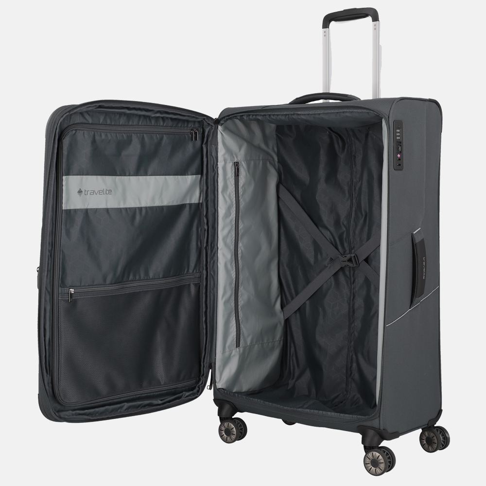 Travelite Skaii koffer 78 cm anthracite bij Duifhuizen