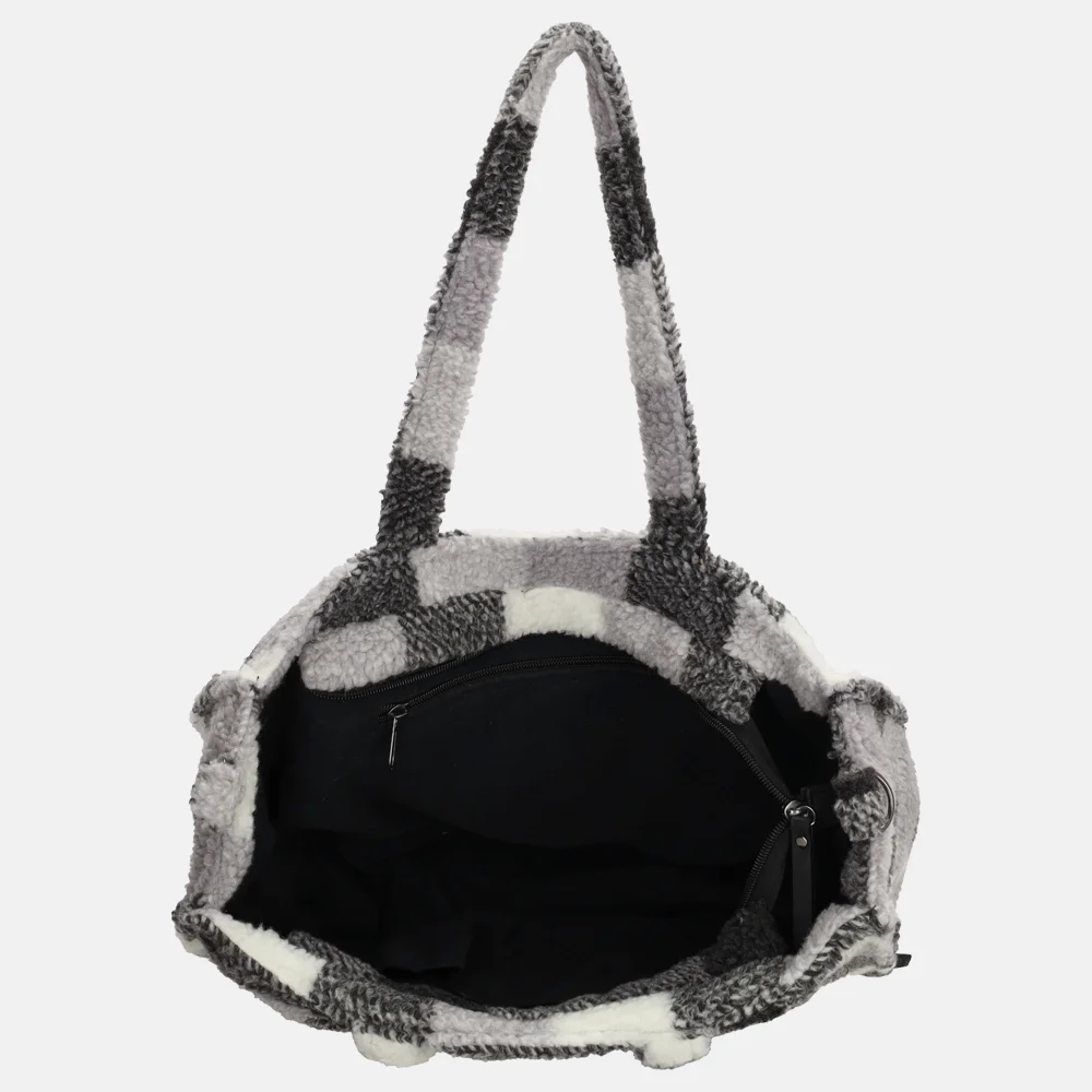 Beagles teddy handtas M grijs ruit bij Duifhuizen