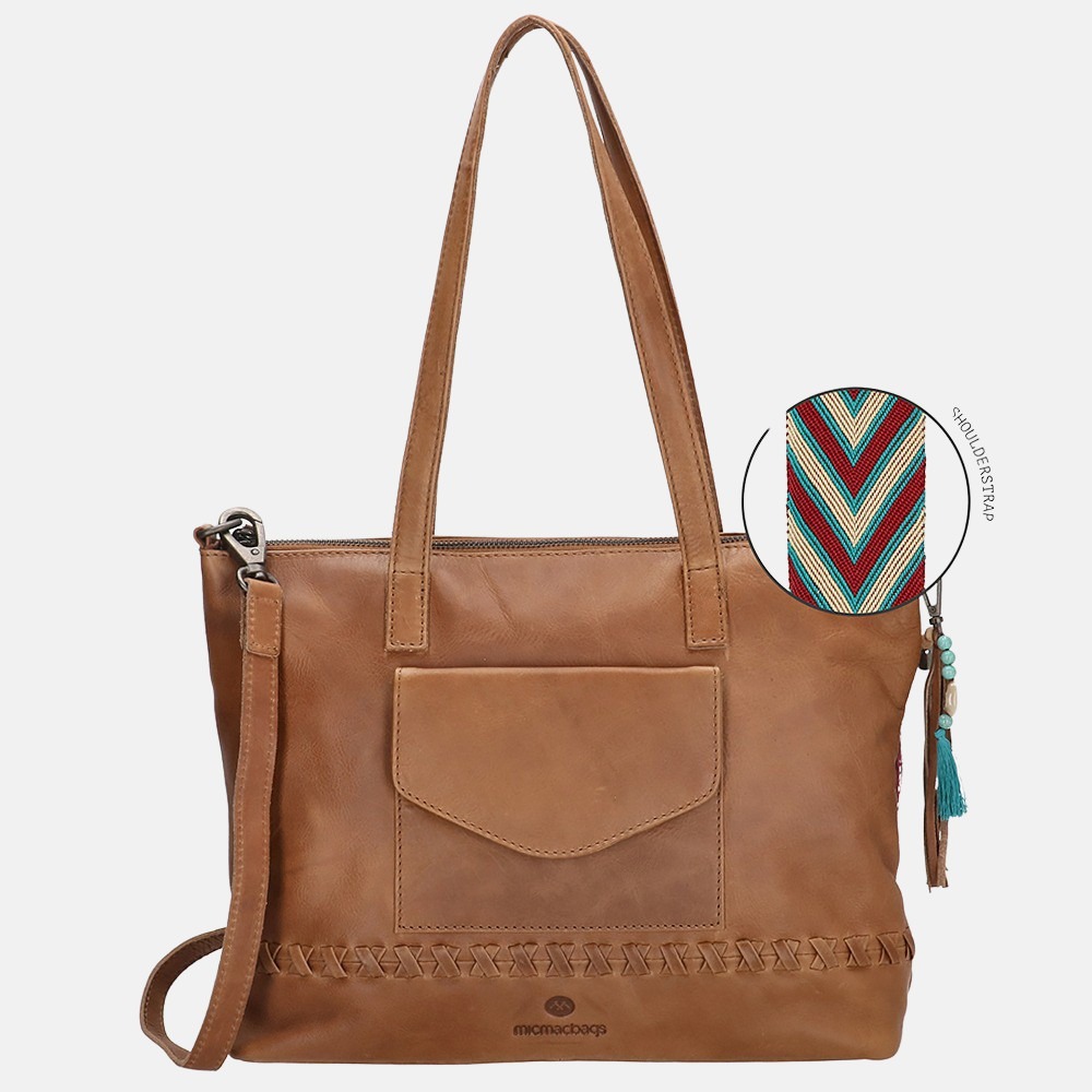 Micmacbags Friendship shopper brown bij Duifhuizen