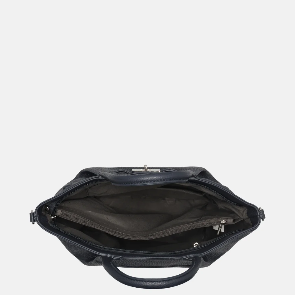 Flora & Co handtas navy bij Duifhuizen