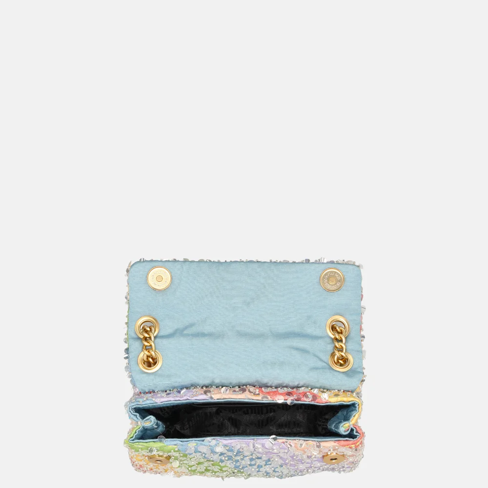 Kurt Geiger mini Kensington schoudertas rainbow lovertjes multi/other bij Duifhuizen