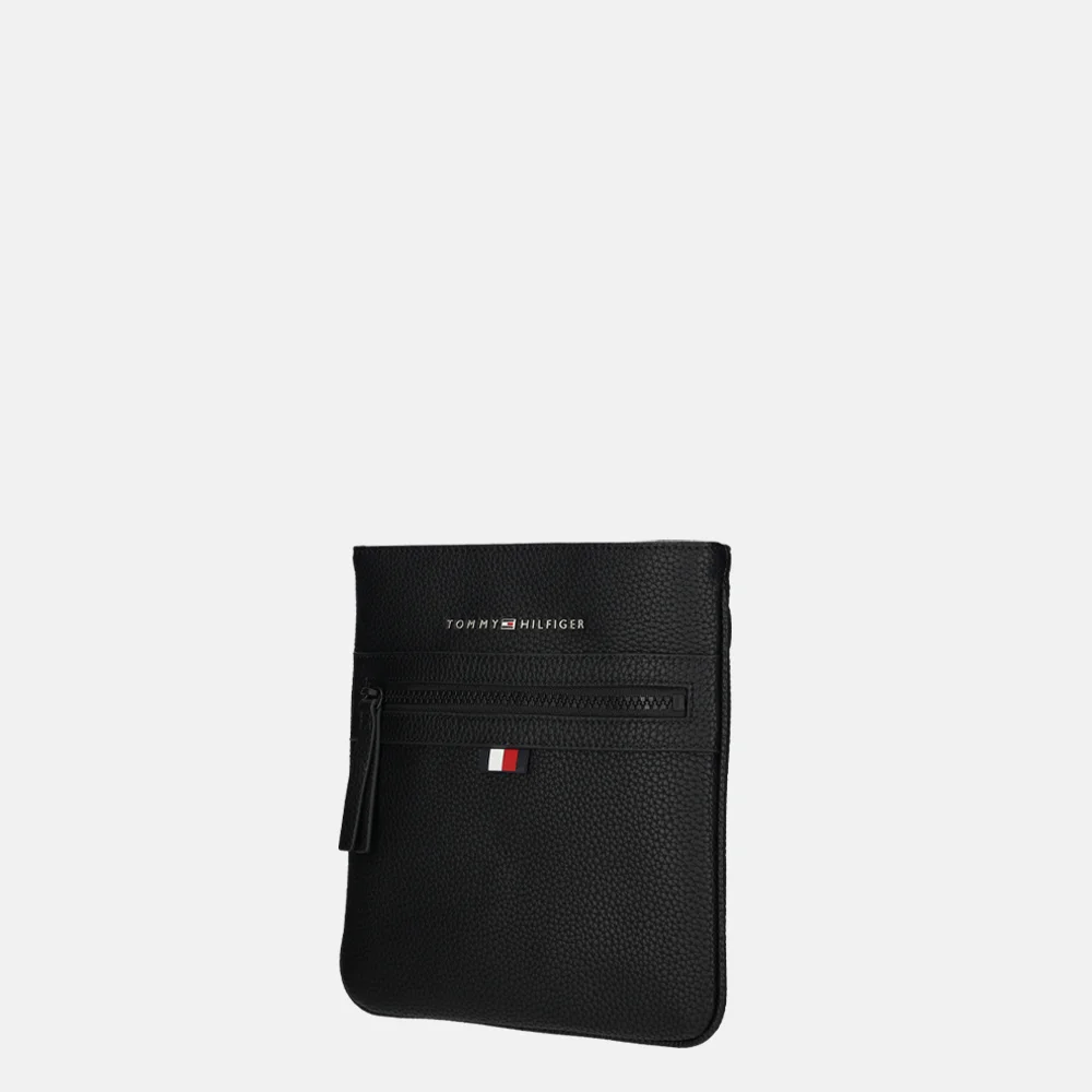 Tommy Hilfiger Essential PU mini crossbody tas black bij Duifhuizen