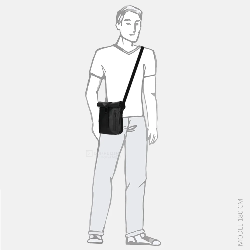 Aunts and Uncles Japan crossbody tas black bij Duifhuizen