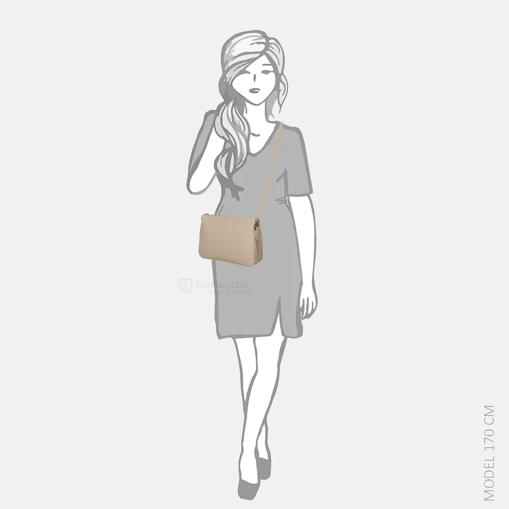 Valentino Bags Zero Re crossbody tas M beige bij Duifhuizen