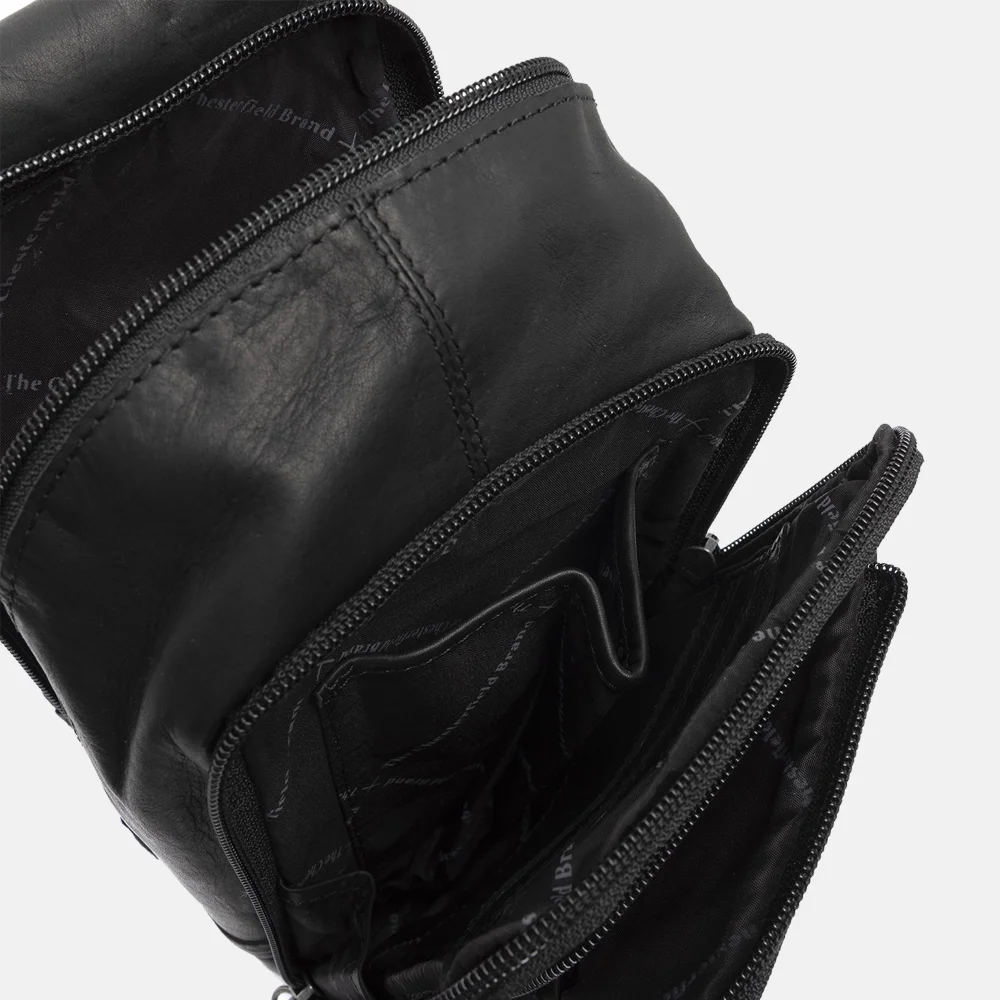 Chesterfield Riga crossbody tas black bij Duifhuizen