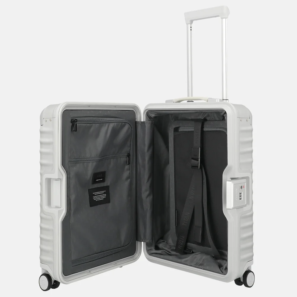 Titan Eternity handbagage koffer 55 cm silver bij Duifhuizen